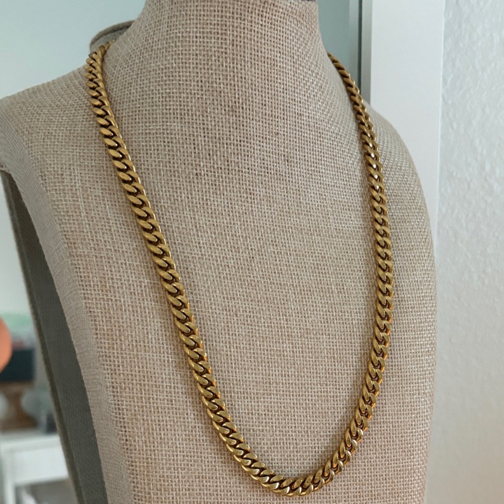 Monet Gold-Tone Curb Chain Necklace